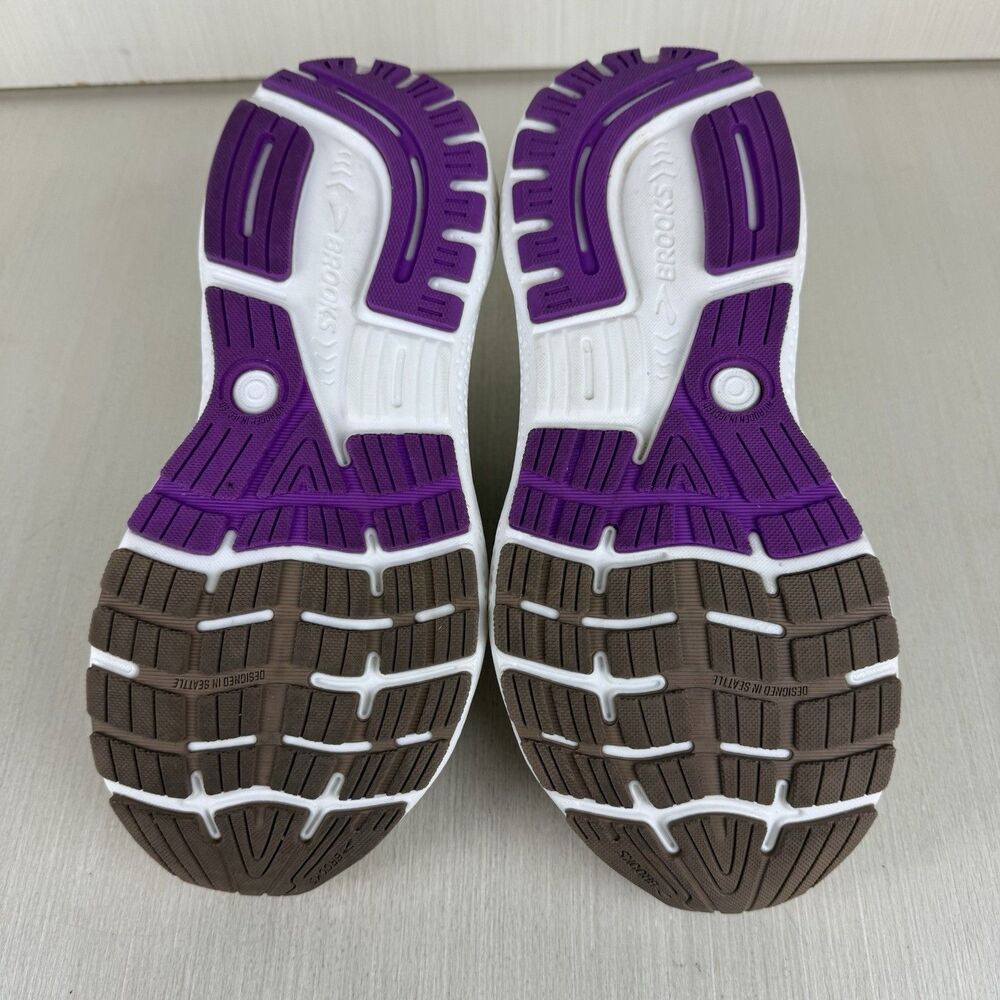 Brooks Ghost 16 Running Shoes Womens Size 7 Almond Peach Purple Athletic Gym Run - Picture 9 of 11